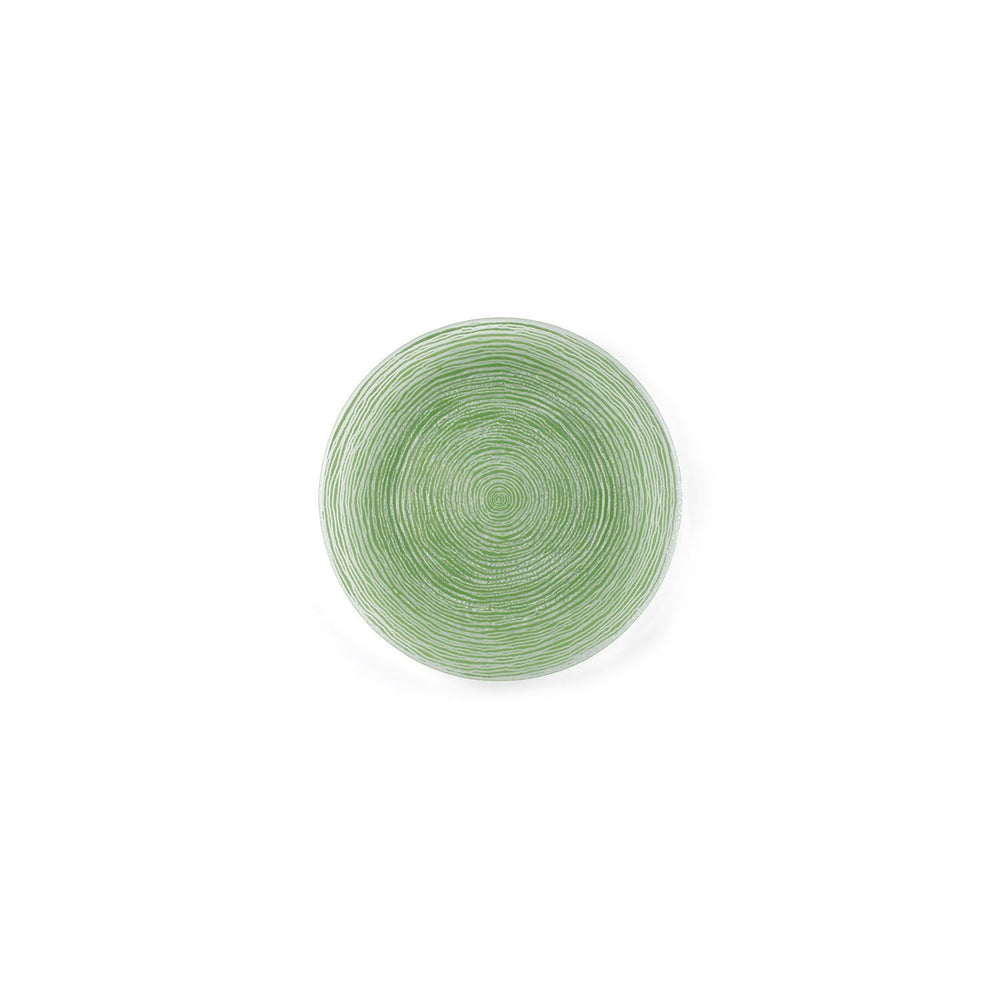 Turgla Fusion Glass dia.7.75" Round Green Glass Plate