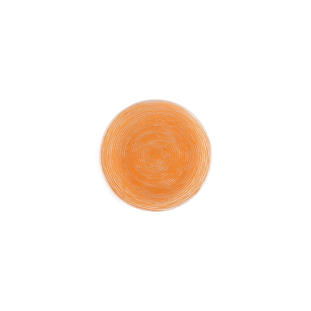 Turgla Fusion Glass dia.7.75" Round Orange Glass Plate