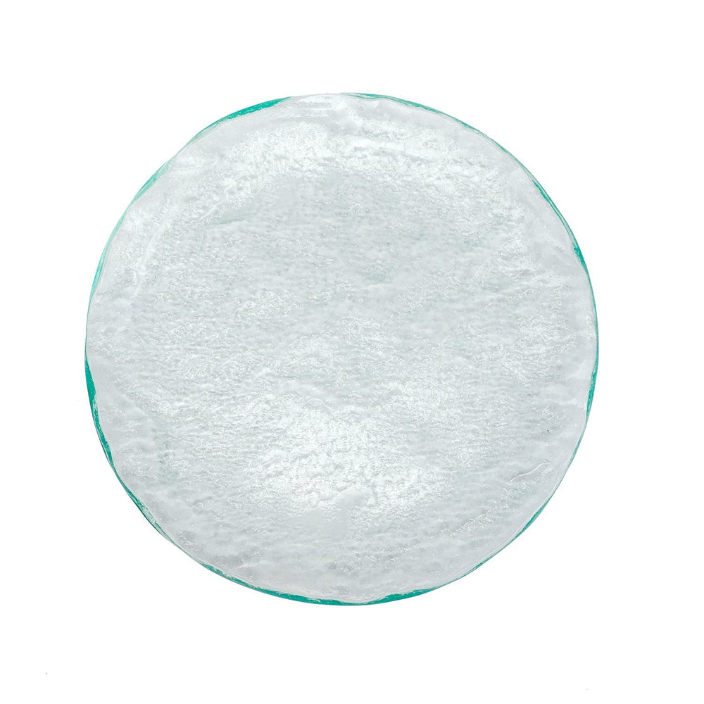 Turgla Fusion Glass dia.12.5" Round Clear Glass Plate