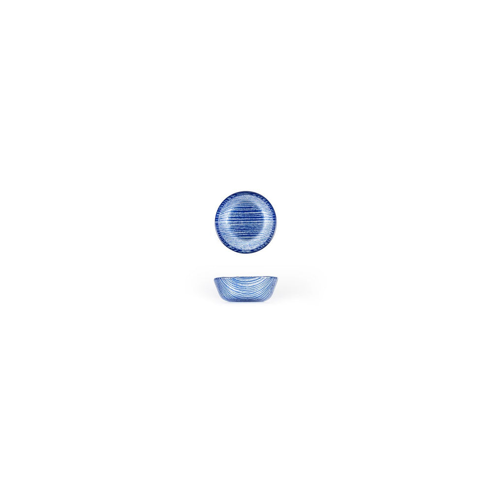 Turgla Fusion Glass dia.2.75" h:1.25" 4 oz. Round Blue Glass Ramekin