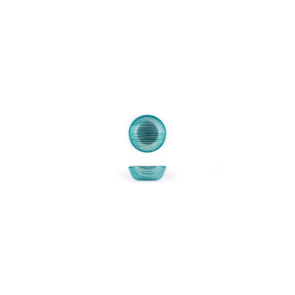 Turgla Fusion Glass dia.2.75" h:1.25" 4 oz. Round Blue Glass Ramekin
