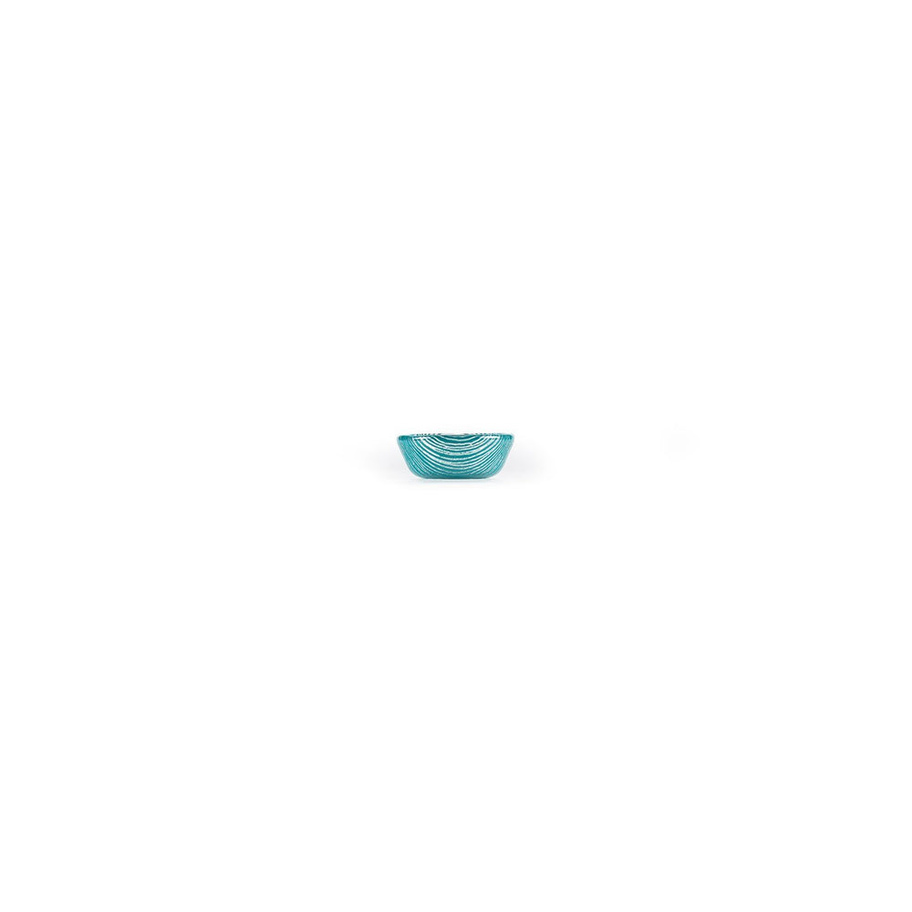 Turgla Fusion Glass dia.2.75" h:1.25" 4 oz. Round Blue Glass Ramekin
