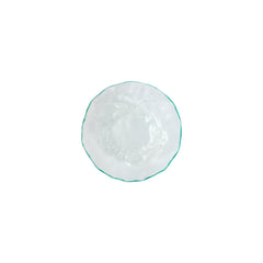 Turgla Fusion Glass dia.8" h:2" 16 oz. Round Clear Glass Bowl