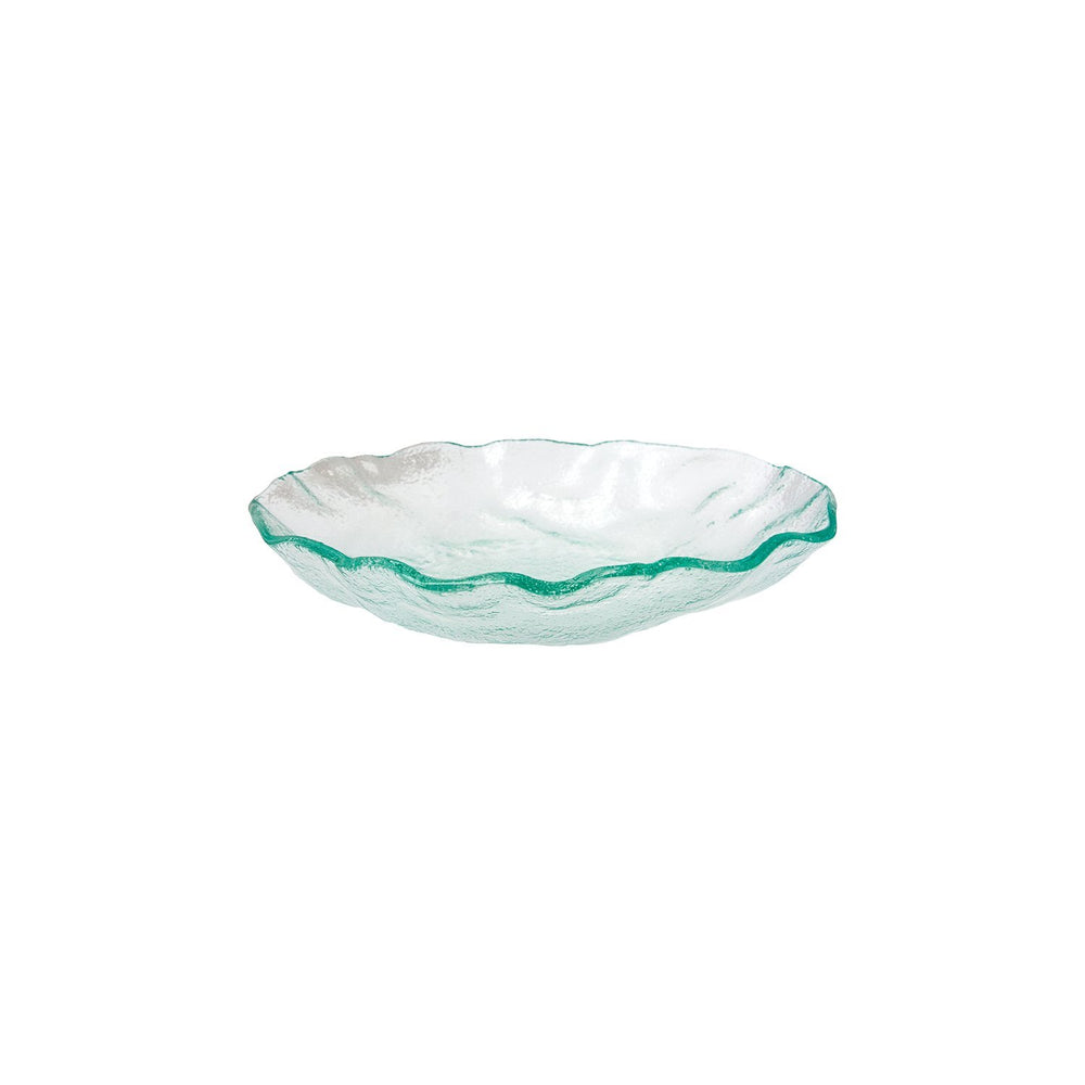 Turgla Fusion Glass dia.12" h:2.25" 60 oz. Round Clear Glass Bowl