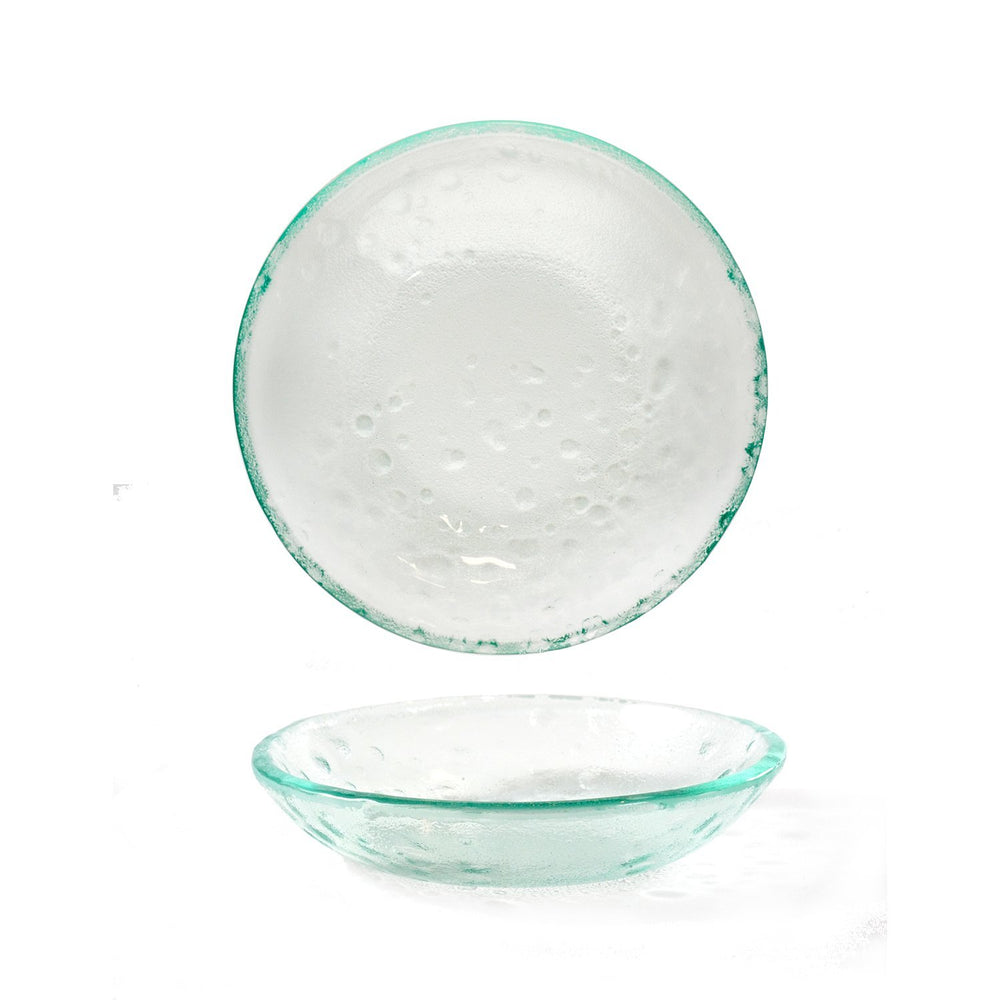 Turgla Fusion Glass dia.10.25" h:1.5" 40 oz. Round Clear Glass Bowl