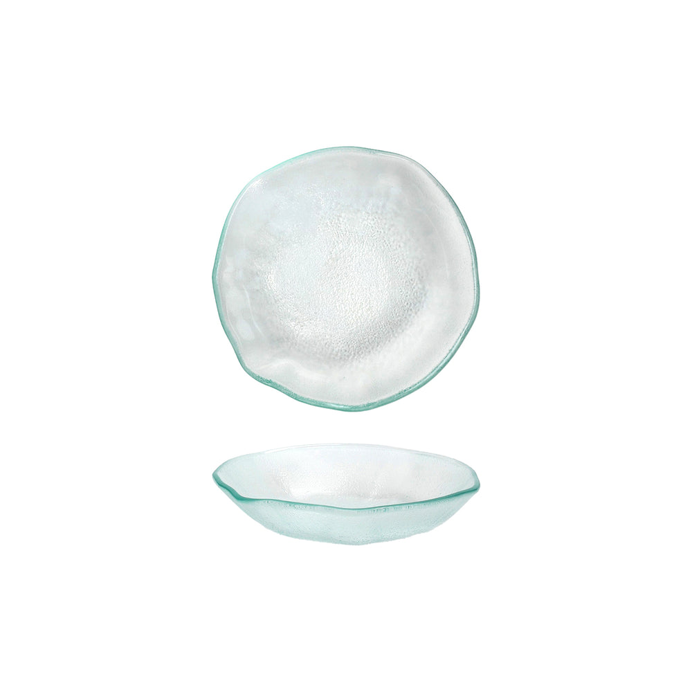 Turgla Fusion Glass dia.8.5" h:1.75" 20 oz. Round Clear Glass Bowl
