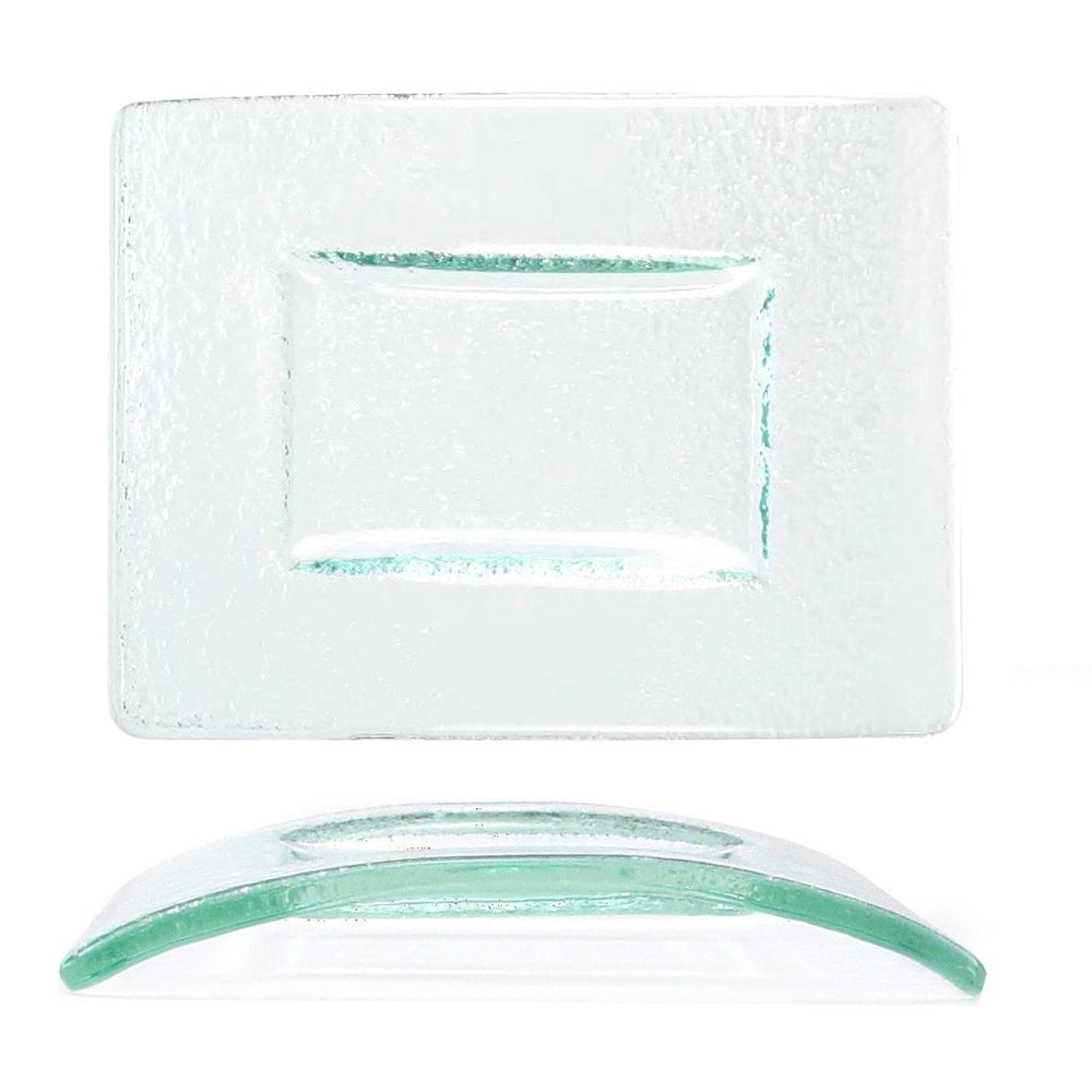 Turgla Fusion Glass 6" x 4" Rectangular Clear Glass Plate