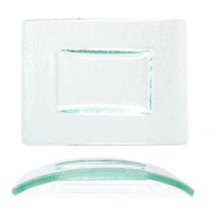 Turgla Fusion Glass 6" x 4" Rectangular Clear Glass Plate