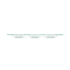 Turgla Fusion Glass 12.25" x 4" Rectangular Clear Glass Sectional Plate