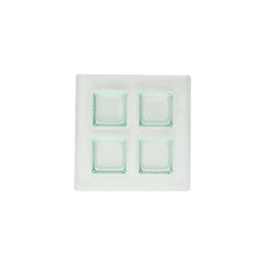 Turgla Fusion Glass 8" x 8" Square Clear Glass Sectional Plate