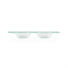 Turgla Fusion Glass 7" x 4" Rectangular Clear Glass Sectional Plate