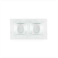 Turgla Fusion Glass 7" x 4" Rectangular Clear Glass Sectional Plate