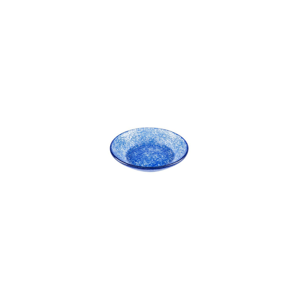 Turgla Fusion Glass dia.5.5" h:1.25" 8 oz. Round Blue Glass Bowl