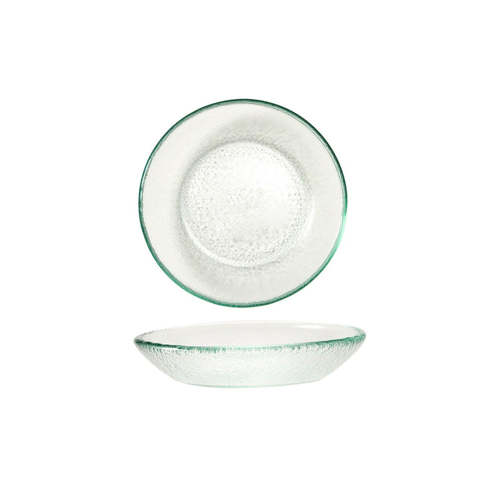 Turgla Fusion Glass dia.5.5" h:1.25" 8 oz. Round Clear Glass Bowl