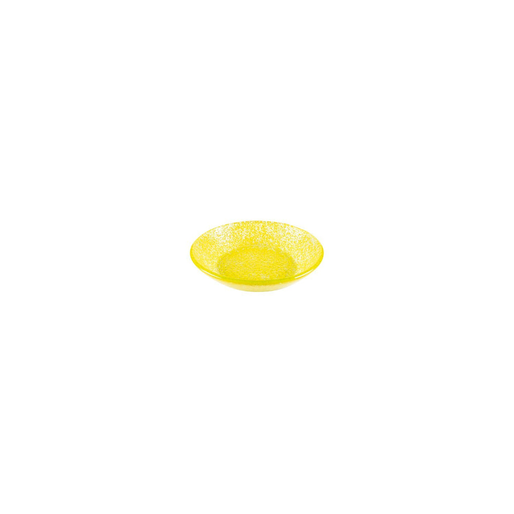 Turgla Fusion Glass dia.5.5" h:1.25" 8 oz. Round Yellow Glass Bowl