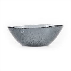 Turgla Fusion Glass dia.7.5" h:2.75" 20 oz. Round Charcoal Glass Bowl