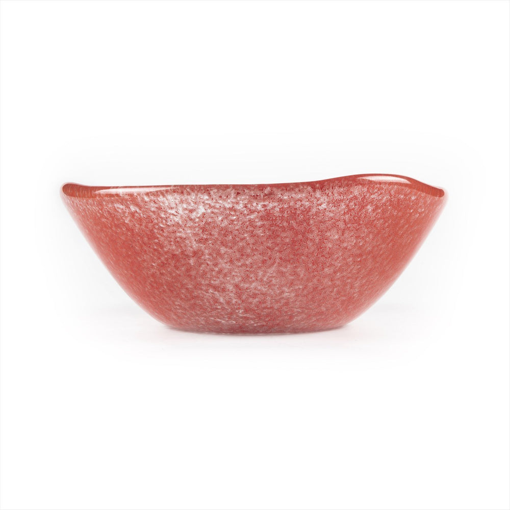 Turgla Fusion Glass dia.7.5" h:2.75" 20 oz. Round Red Glass Bowl