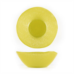 Turgla Fusion Glass dia.7.5" h:2.75" 20 oz. Round Yellow Glass Bowl