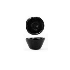 Turgla Fusion Glass dia.2.75" h:1.5" 2 oz. Round Black Glass Ramekin