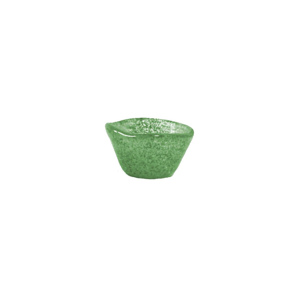 Turgla Fusion Glass dia.2.75" h:1.5" 2 oz. Round Green Glass Ramekin