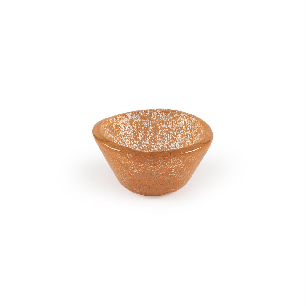 Turgla Fusion Glass dia.2.75" h:1.5" 2 oz. Round Orange Glass Ramekin