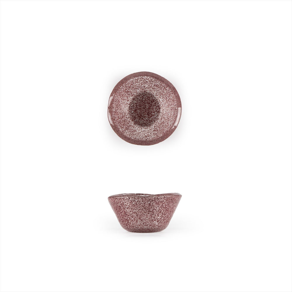 Turgla Fusion Glass dia.2.75" h:1.5" 2 oz. Round Pink Purple Glass Ramekin