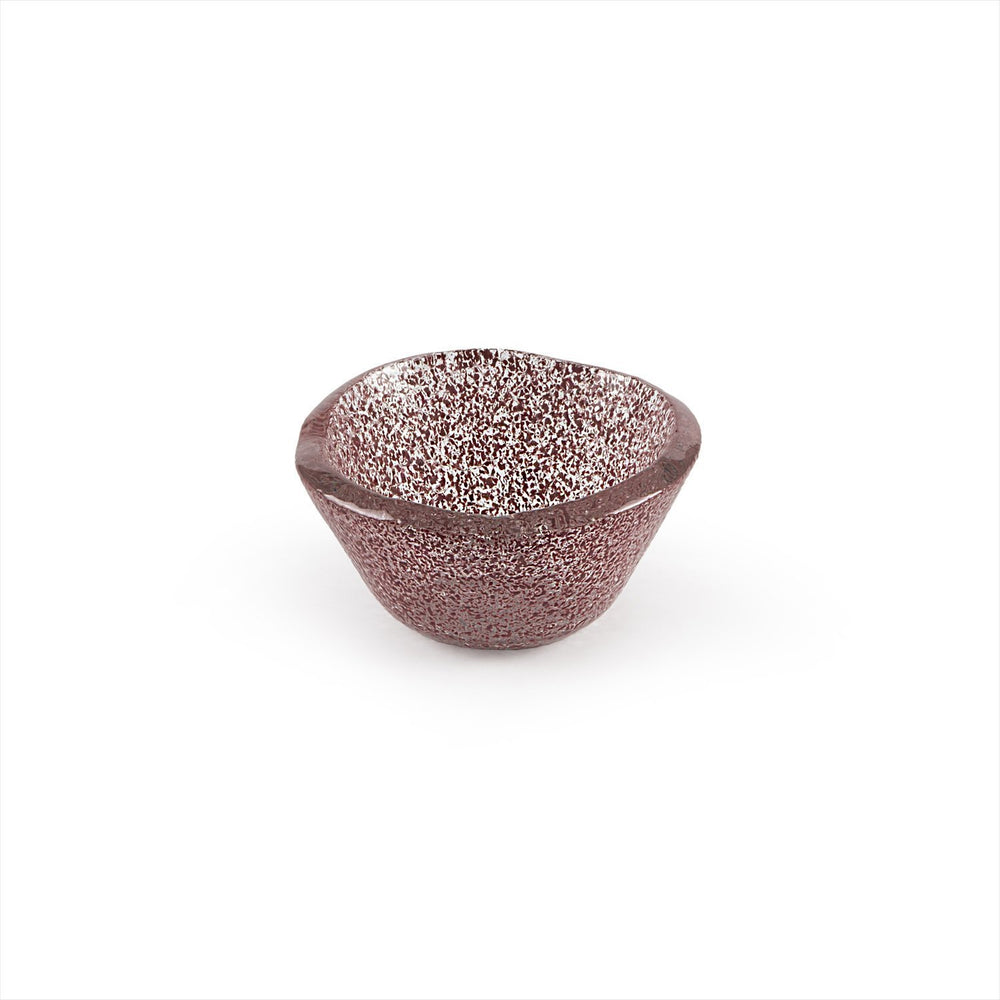 Turgla Fusion Glass dia.2.75" h:1.5" 2 oz. Round Pink Purple Glass Ramekin