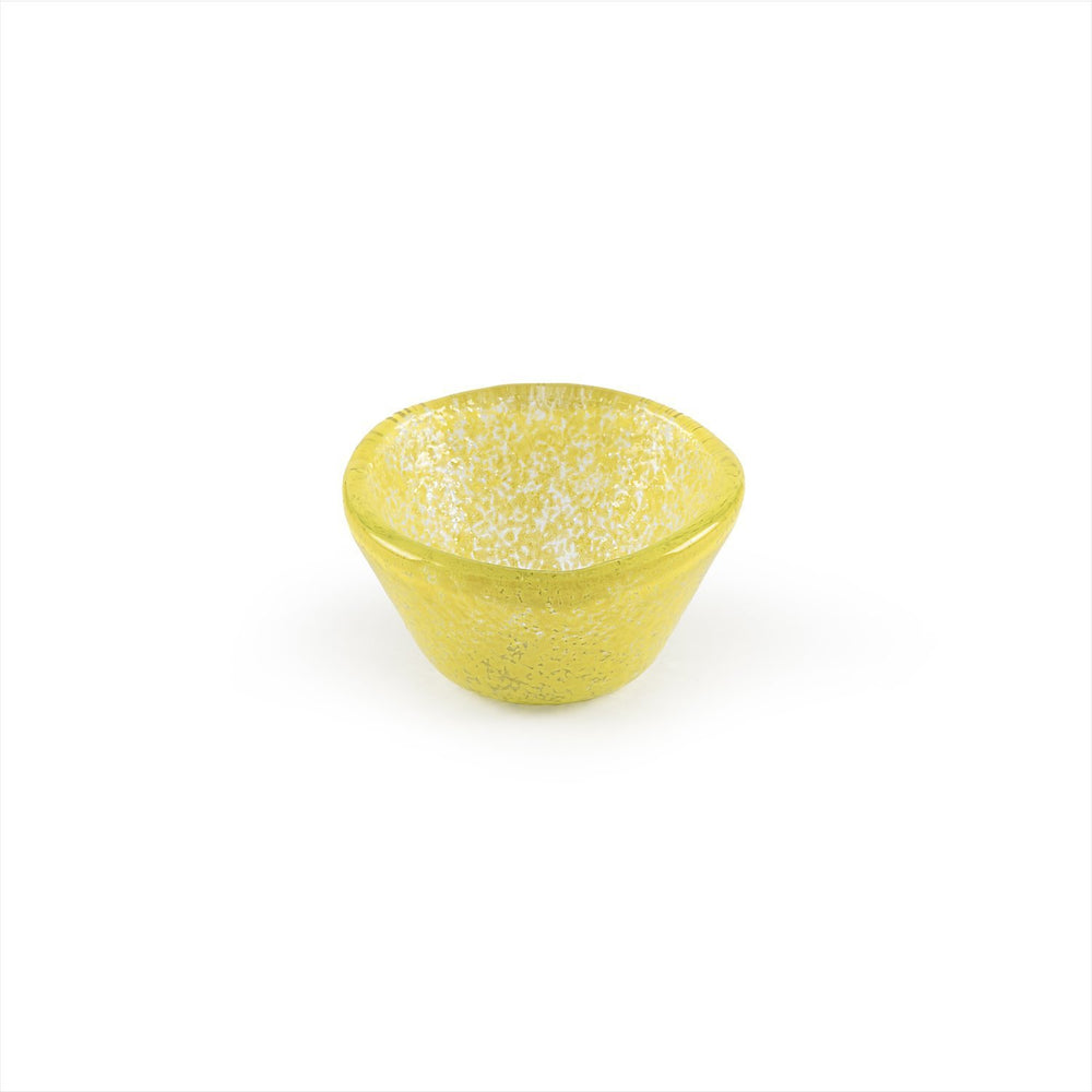 Turgla Fusion Glass dia.2.75" h:1.5" 2 oz. Round Yellow Glass Ramekin