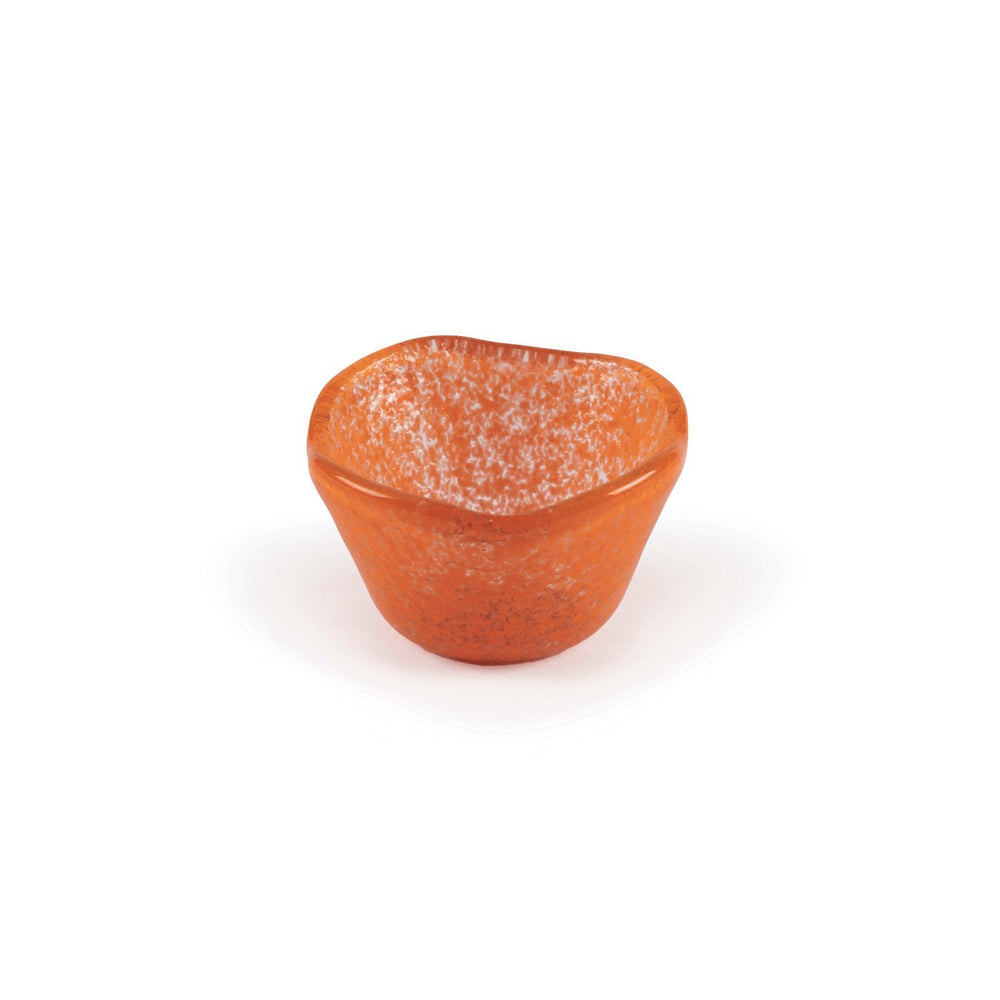 Turgla Fusion Glass dia.3.25" h:2" 4 oz. Round Orange Glass Ramekin
