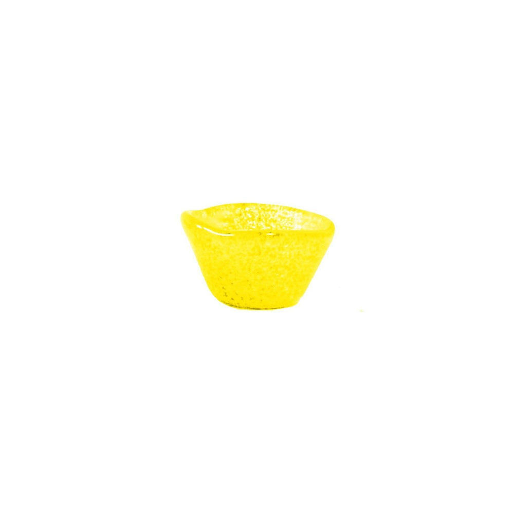Turgla Fusion Glass dia.3.25" h:2" 4 oz. Round Yellow Glass Ramekin