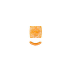 Turgla Fusion Glass 3.5" x 3.5" x h:1.25" 3 oz. Square Orange Glass Ramekin