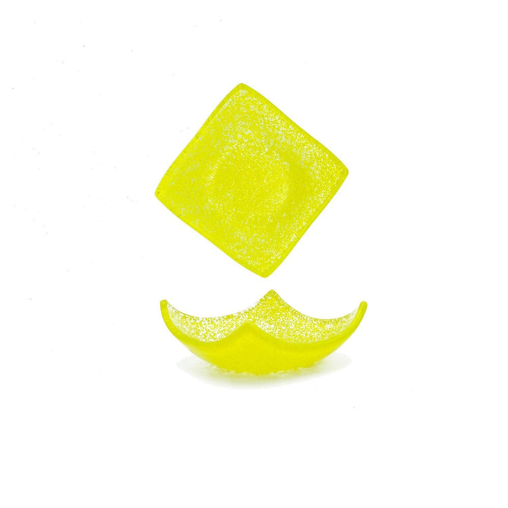 Turgla Fusion Glass 3.5" x 3.5" x h:1.25" 3 oz. Square Yellow Glass Ramekin