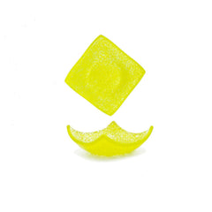 Turgla Fusion Glass 3.5" x 3.5" x h:1.25" 3 oz. Square Yellow Glass Ramekin