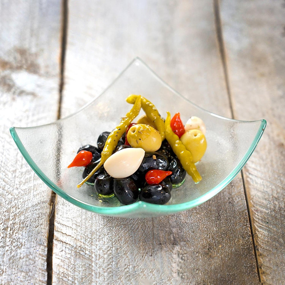 Turgla Fusion Glass 5.75" x 5.75" x h:2" 7 oz. Square Clear Glass Bowl