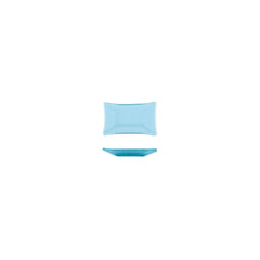 Turgla Fusion Glass 4.25" x 2.5" x h:0.5" 1 oz. Rectangular Blue Glass Ramekin