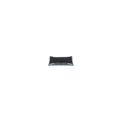 Turgla Fusion Glass 4.25" x 2.5" x h:0.5" 1 oz. Rectangular Black Glass Ramekin