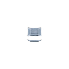 Turgla Fusion Glass 4.25" x 2.5" x h:0.5" 1 oz. Rectangular Charcoal Glass Ramekin