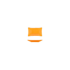 Turgla Fusion Glass 4.25" x 2.5" x h:0.5" 1 oz. Rectangular Orange Glass Ramekin