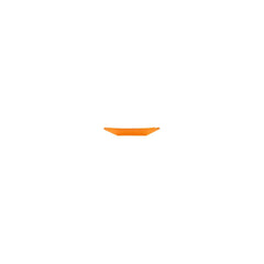 Turgla Fusion Glass 4.25" x 2.5" x h:0.5" 1 oz. Rectangular Orange Glass Ramekin