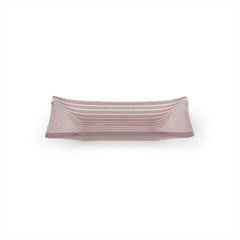Turgla Fusion Glass 4.25" x 2.5" x h:0.5" 1 oz. Rectangular Pink Purple Glass Ramekin
