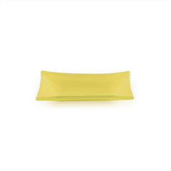 Turgla Fusion Glass 4.25" x 2.5" x h:0.5" 1 oz. Rectangular Yellow Glass Ramekin