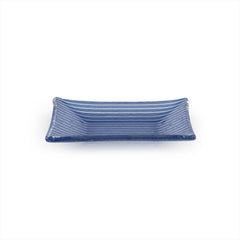 Turgla Fusion Glass 4.25" x 2.5" x h:0.5" 1 oz. Rectangular Blue Glass Ramekin