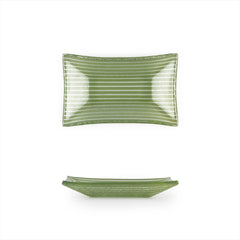Turgla Fusion Glass 4.25" x 2.5" x h:0.5" 1 oz. Rectangular Green Glass Ramekin
