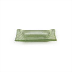 Turgla Fusion Glass 4.25" x 2.5" x h:0.5" 1 oz. Rectangular Green Glass Ramekin