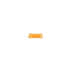 Turgla Fusion Glass 4.25" x 2.5" x h:0.5" 1 oz. Rectangular Orange Glass Ramekin