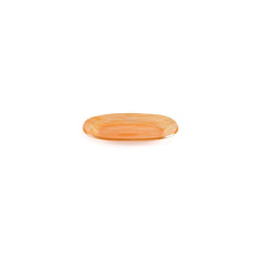 Turgla Fusion Glass 7.75" x 4.25" x h:0.5" Oval Orange Glass Platter