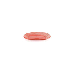 Turgla Fusion Glass 7.75" x 4.25" x h:0.5" Oval Red Glass Platter
