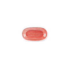 Turgla Fusion Glass 7.75" x 4.25" x h:0.5" Oval Red Glass Platter