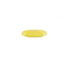 Turgla Fusion Glass 7.75" x 4.25" x h:0.5" Oval Yellow Glass Platter