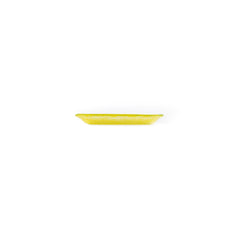 Turgla Fusion Glass 7.75" x 4.25" x h:0.5" Oval Yellow Glass Platter